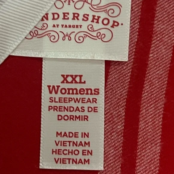 Women's Plaid Flannel Matching  Pajama Set - Wondershop Red XXL NEW MSRP $30 - Picture 5 of 6